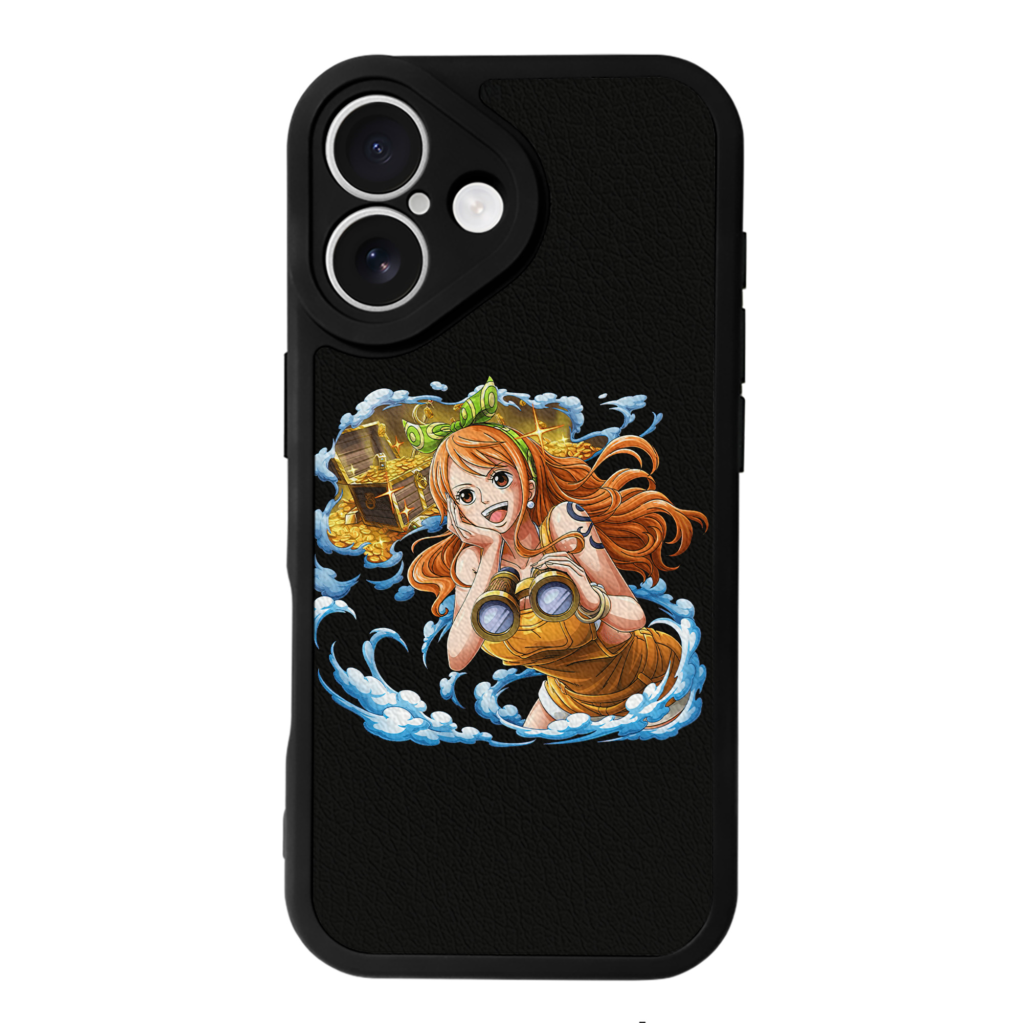 （画像用） ワンピース ナミ ONE PIECE Nami 【iPhone 16シリーズ対応】シリコンスマホケース（レザー調） 材質：シリコン